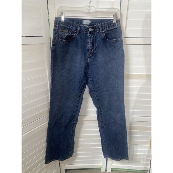 Vintage 90s Y2K Calvin Klein Blue Jeans High Rise Size 8 100% Cotton - Picture 1 of 7
